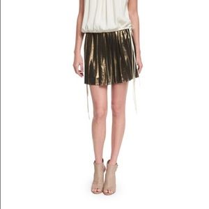 Isabel Marant Etoile Manda Pleated Metallic skirt size small